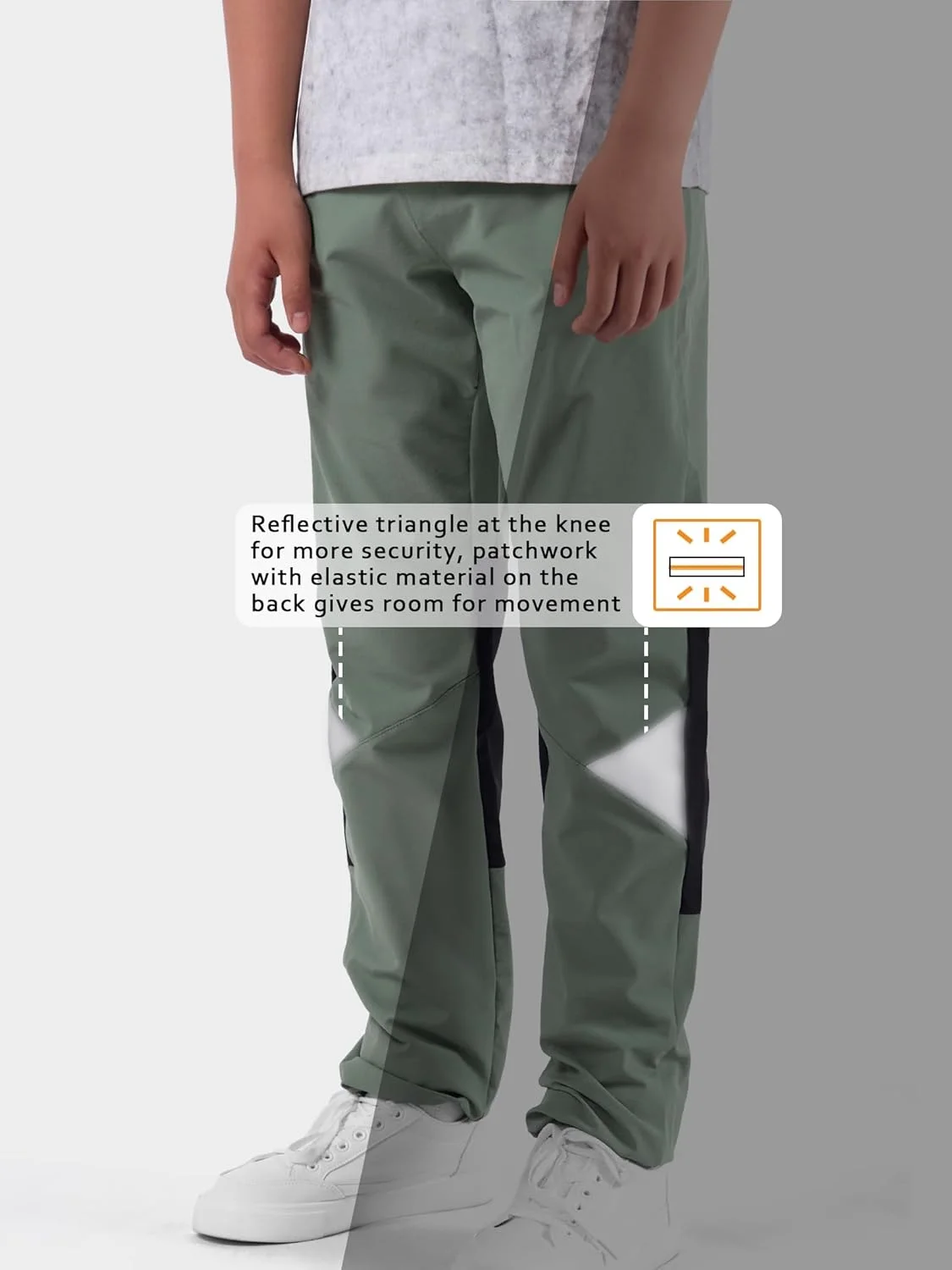 شلوار پیاده‌روی سبک و ضدآب غیررسمی کودکان مناسب فضای باز