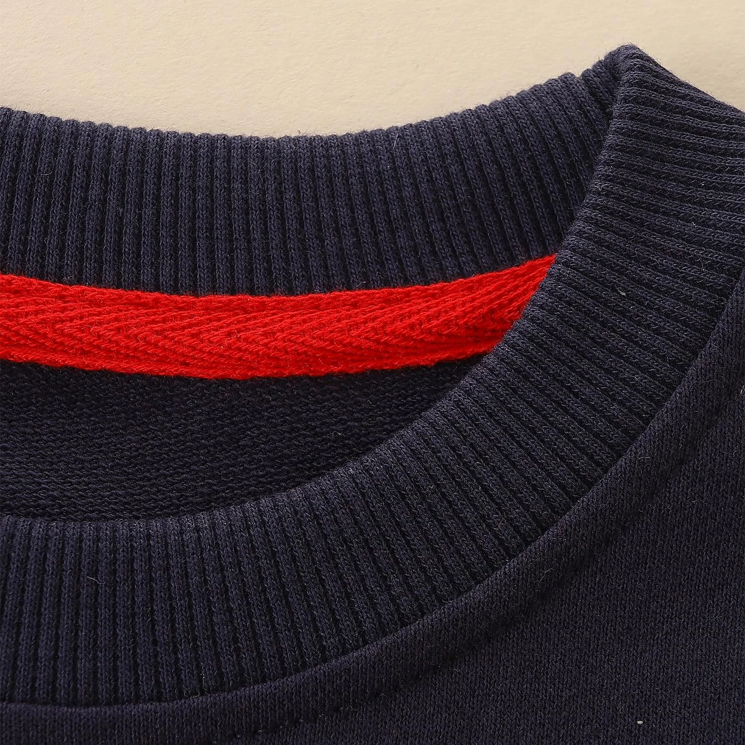 بلوز آستین بلند پسرانه نخی یقه گرد مناسب کودکان ۱ تا ۷ سال