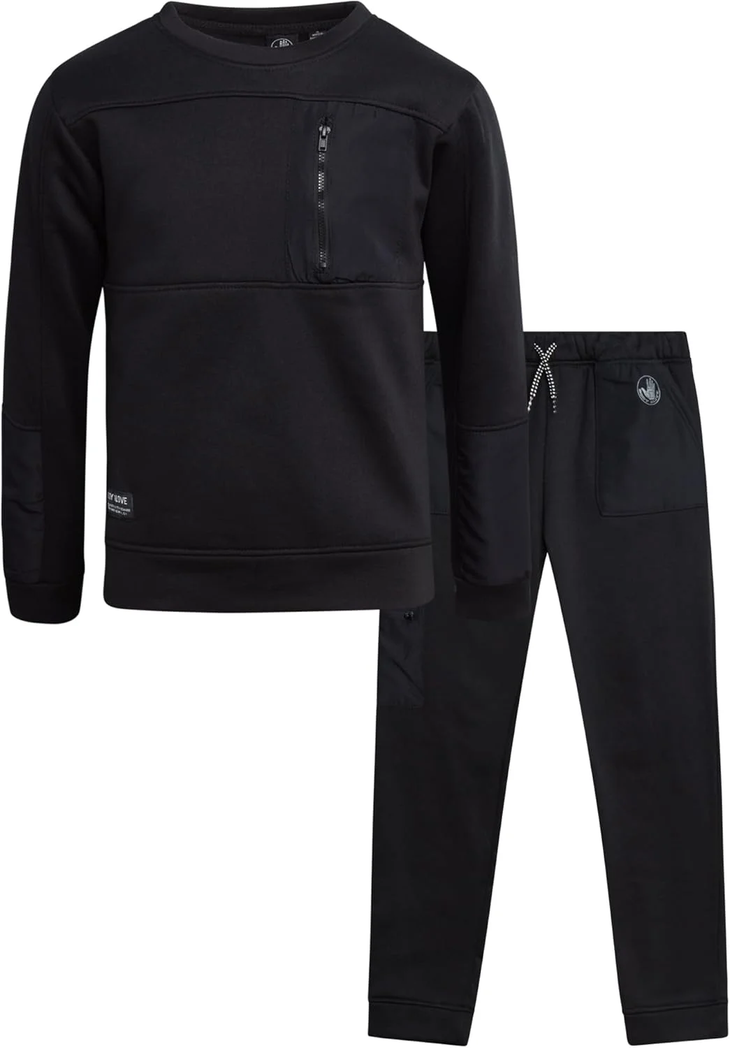 ست گرمکن و شلوار پسرانه Body Glove - پلیور کلاه دار پشمی و شلوار گرمکن دو تکه برای پسران (8-12)