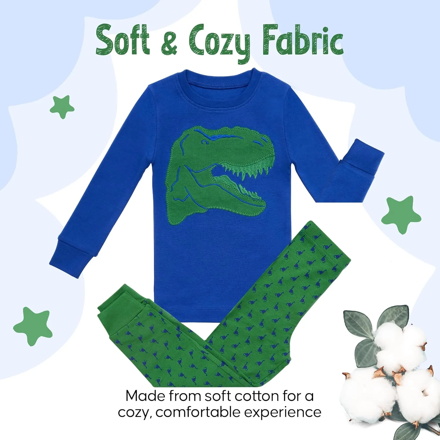 لباس خواب دو تکه دخترانه طرح تاج پرنسس، 100% پنبه فوق العاده نرم از Bluenido (12 ماهه تا 8 ساله)