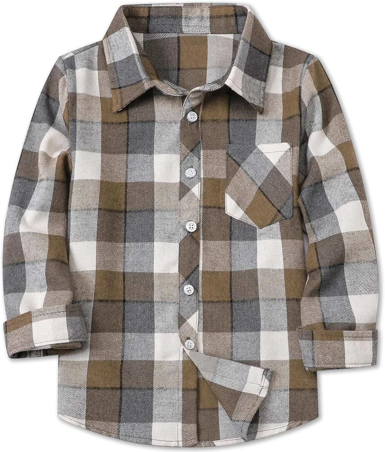 پیراهن فلانل چهارخانه آستین بلند پسرانه