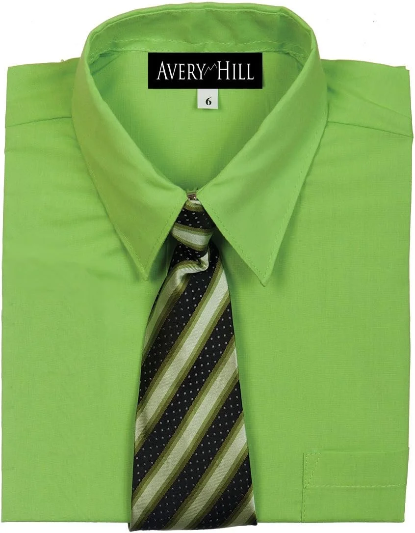 پیراهن آستین کوتاه پسرانه آوری هیل به همراه کراوات