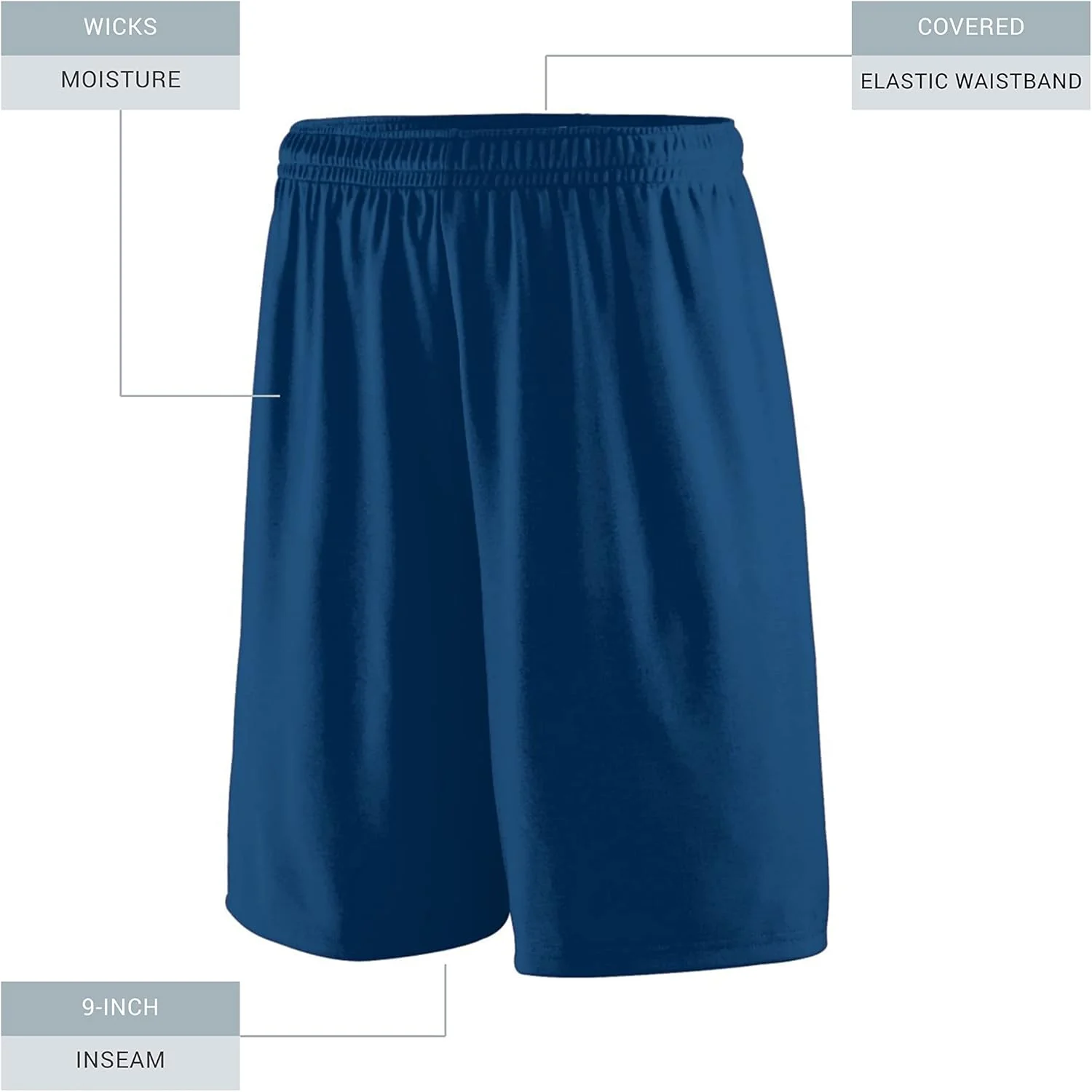 شلوارک ورزشی پسرانه آگوستا اسپرتسویر، خاکستری نقره ای، سایز L