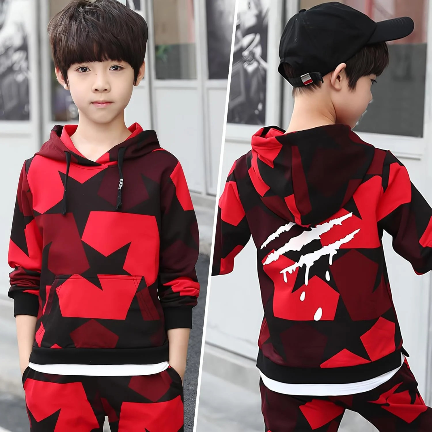 ست ورزشی بچگانه، گرمکن و شلوار ورزشی، مناسب پسران، دو تکه