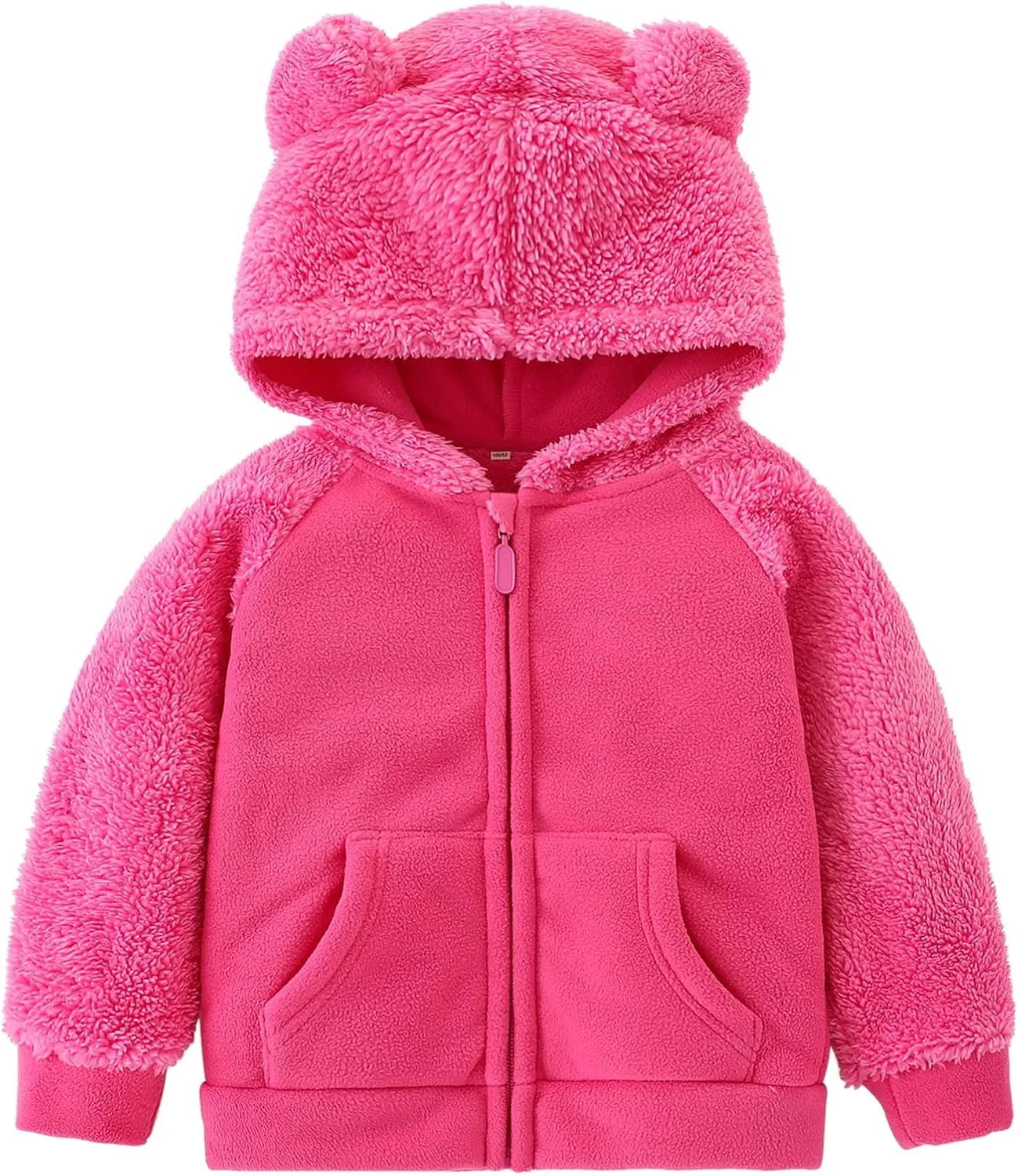 هودی گرم پشمی با طرح گوش خرسی AMIYAN، ژاکت سبک زیپ‌دار و لباس بیرونی برای پسران خردسال