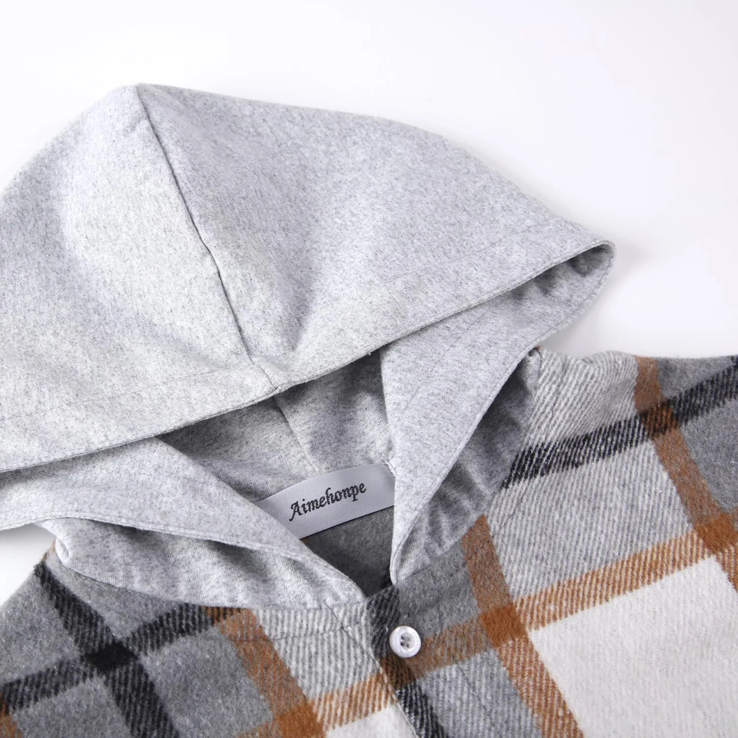 هودی های چهارخانه فلانل غیر رسمی پسرانه دخترانه، پیراهن های دکمه دار مد پاییزی آستین بلند، کت های سبک وزن زیبا