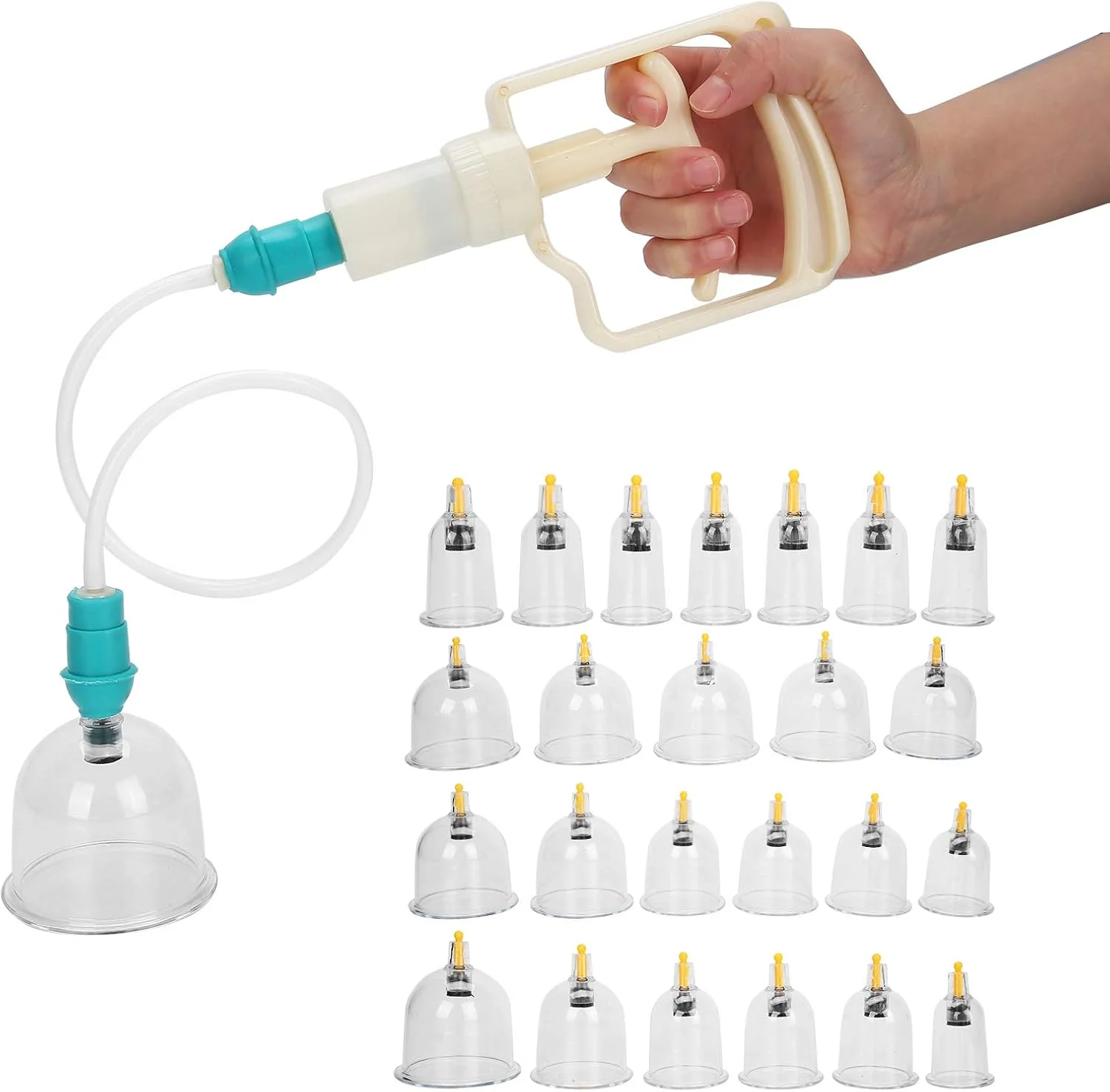 ABHJKLM ست حجامت مکشی 24 عددی با دوام و موثر، سبک وزن برای سلامتی و استفاده حرفه ای ABHJKLM ست حجامت مکشی 24 عددی با دوام و موثر، سبک وزن برای سلامتی و استفاده حرفه ای