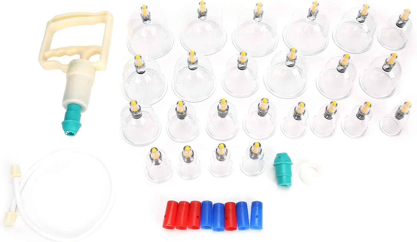 ABHJKLM ست حجامت مکشی 24 عددی با دوام و موثر، سبک وزن برای سلامتی و استفاده حرفه ای