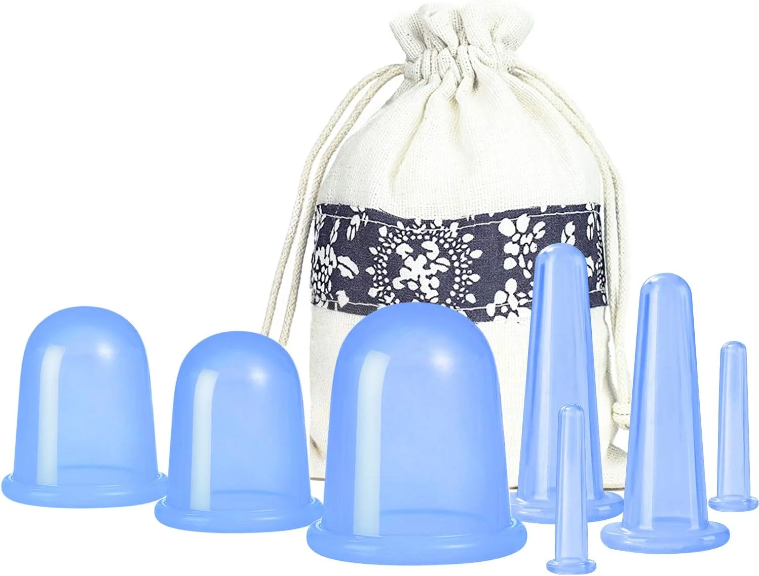 ست ۷ عددی فنجان ماساژ سیلیکونی ضد سلولیت، فنجان های مکش وکیوم، ماساژور صورت و بدن برای استفاده در منزل (آبی) ست ۷ عددی فنجان ماساژ سیلیکونی ضد سلولیت، فنجان های مکش وکیوم، ماساژور صورت و بدن برای استفاده در منزل (آبی)