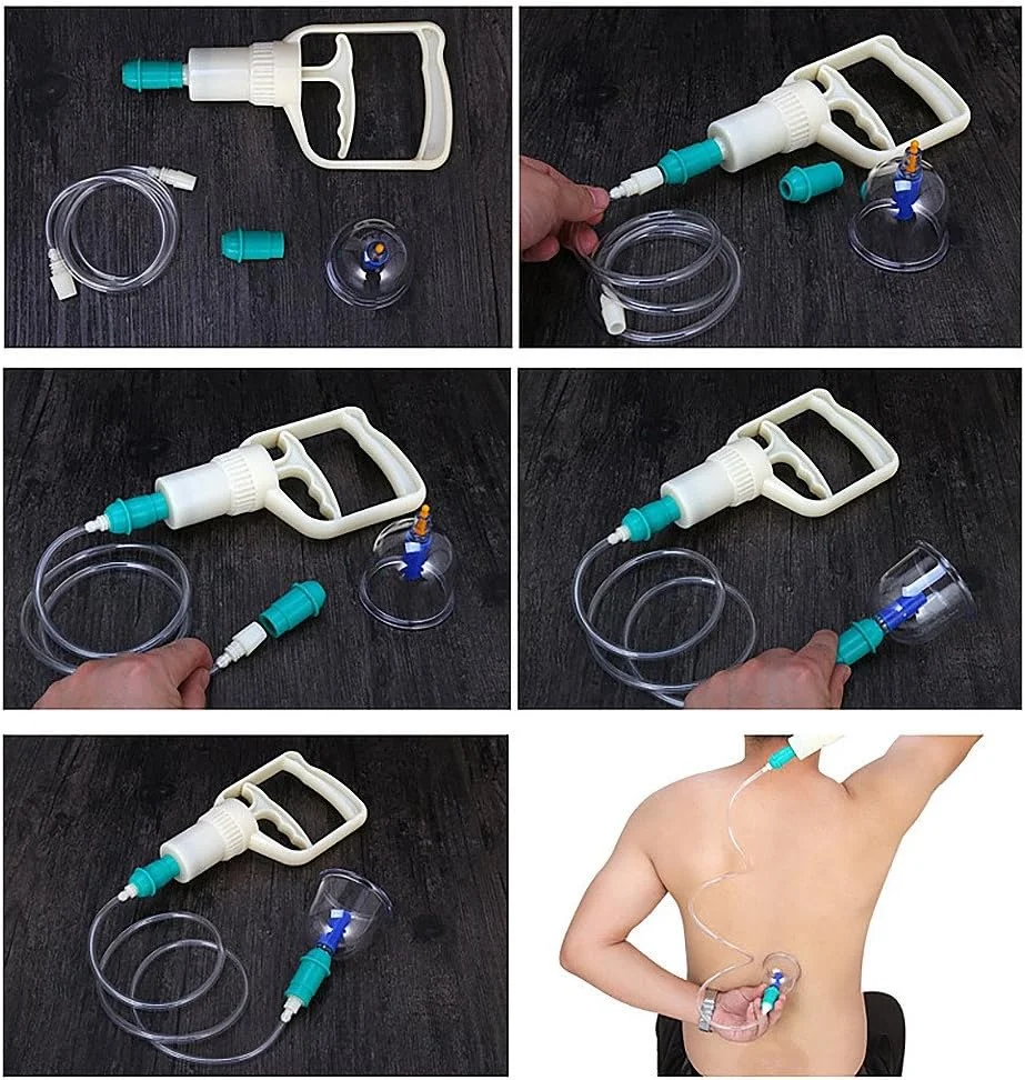 مجموعه ۲۴ عددی بادکش ماساژ Alucyy، مجموعه چند منظوره بادکش درمانی U شکل با لوله افزایش طول، فنجان های مکش خلاء برای استفاده بدن و کمر