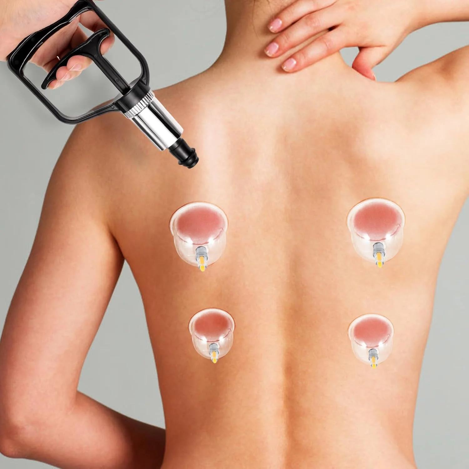 پمپ دستی حجامت Beaupretty، 3 عدد، پمپ خلاء دستی جایگزین، مکش قوی، ابزار حجامت فشار دستی، لوازم حجامت