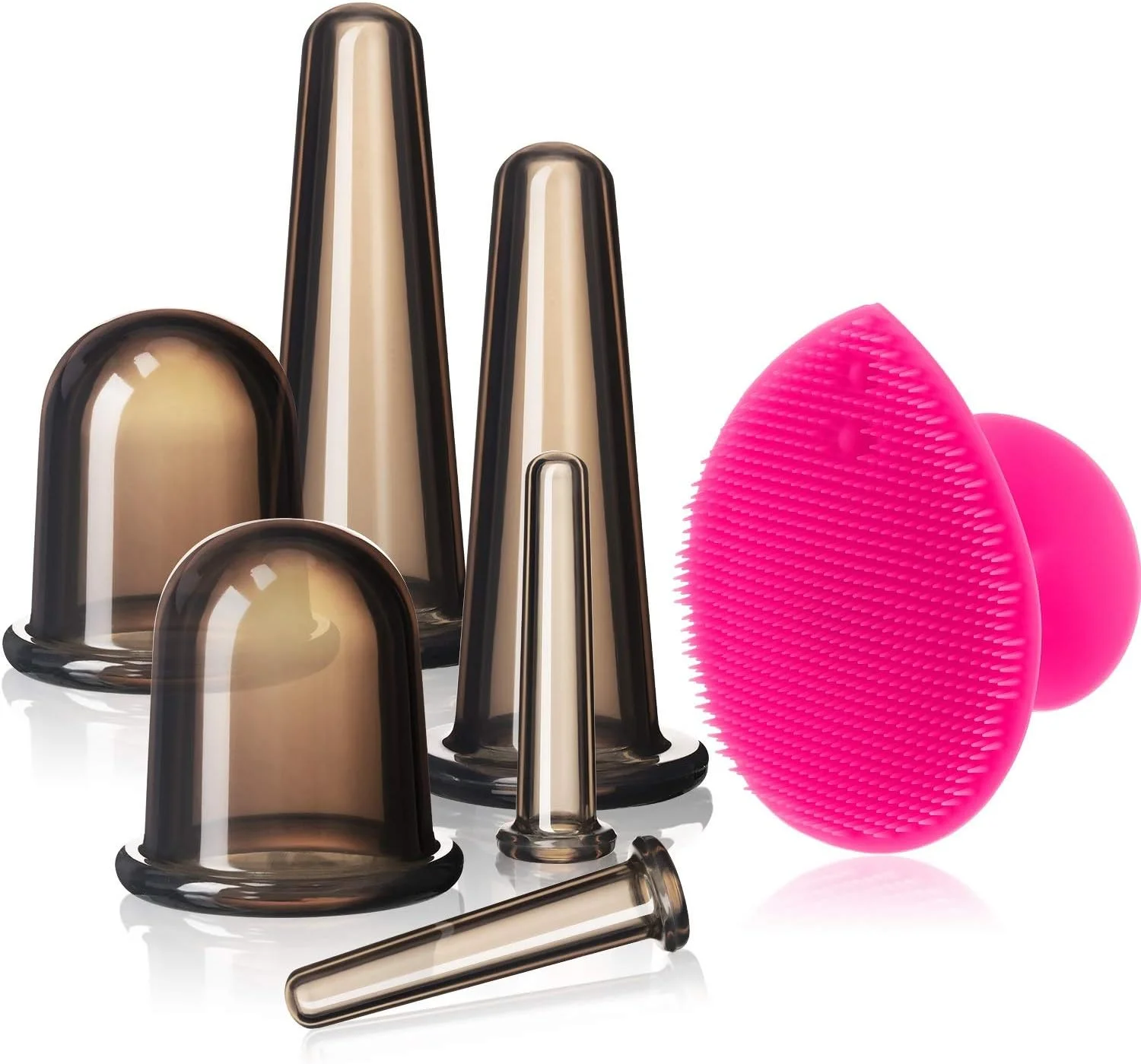 مجموعه حجامت صورت BBTO برای ماساژ صورت و چشم، مجموعه فنجان های سیلیکونی حجامت صورت با برس لایه بردار برای پوست صورت و گردن (کوچک، متوسط، بزرگ، مشکی) مجموعه حجامت صورت BBTO برای ماساژ صورت و چشم، مجموعه فنجان های سیلیکونی حجامت صورت با برس لایه بردار برای پوست صورت و گردن (کوچک، متوسط، بزرگ، مشکی)