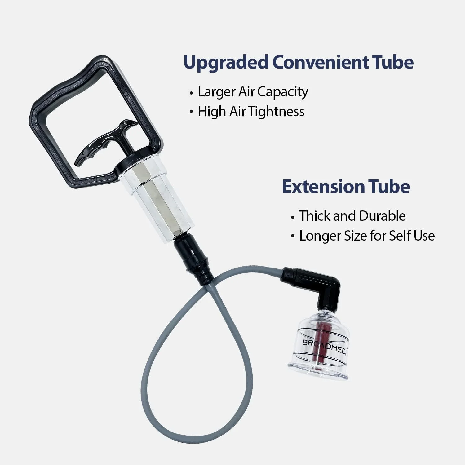 مجموعه ۱۹ عددی کاپینگ تراپی پریمیوم BROADMEDI+ به همراه دسته پمپ، لوله افزایش طول، چوب ماساژ، ساخت کره