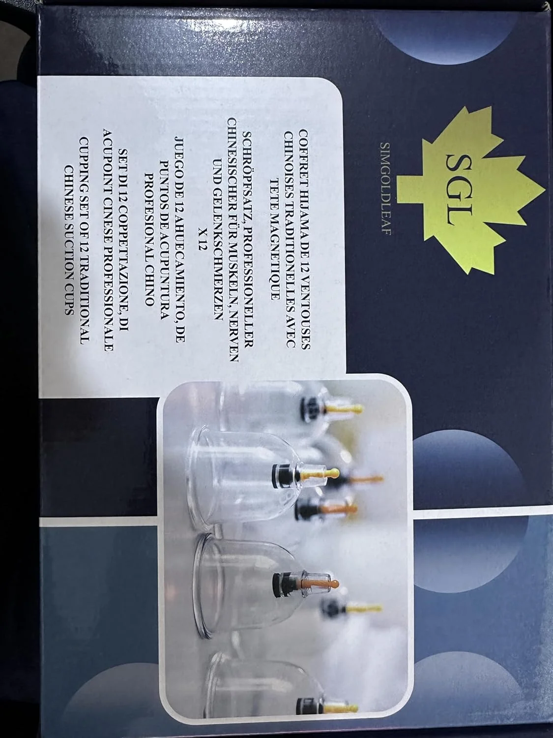 مجموعه ۱۲ عددی لیوان حجامت مکشی چینی به همراه سر مغناطیسی