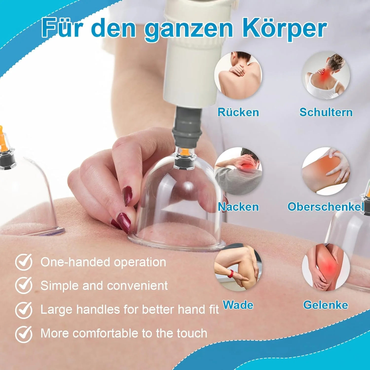 ۳۲ عدد لیوان حجامت با پمپ وکیوم، لیوان حجامت برای سلولیت، تنش و ریلکس کردن عضلات، حجامت برای صورت و بدن، ست حجامت با آهنرباهای طب فشاری