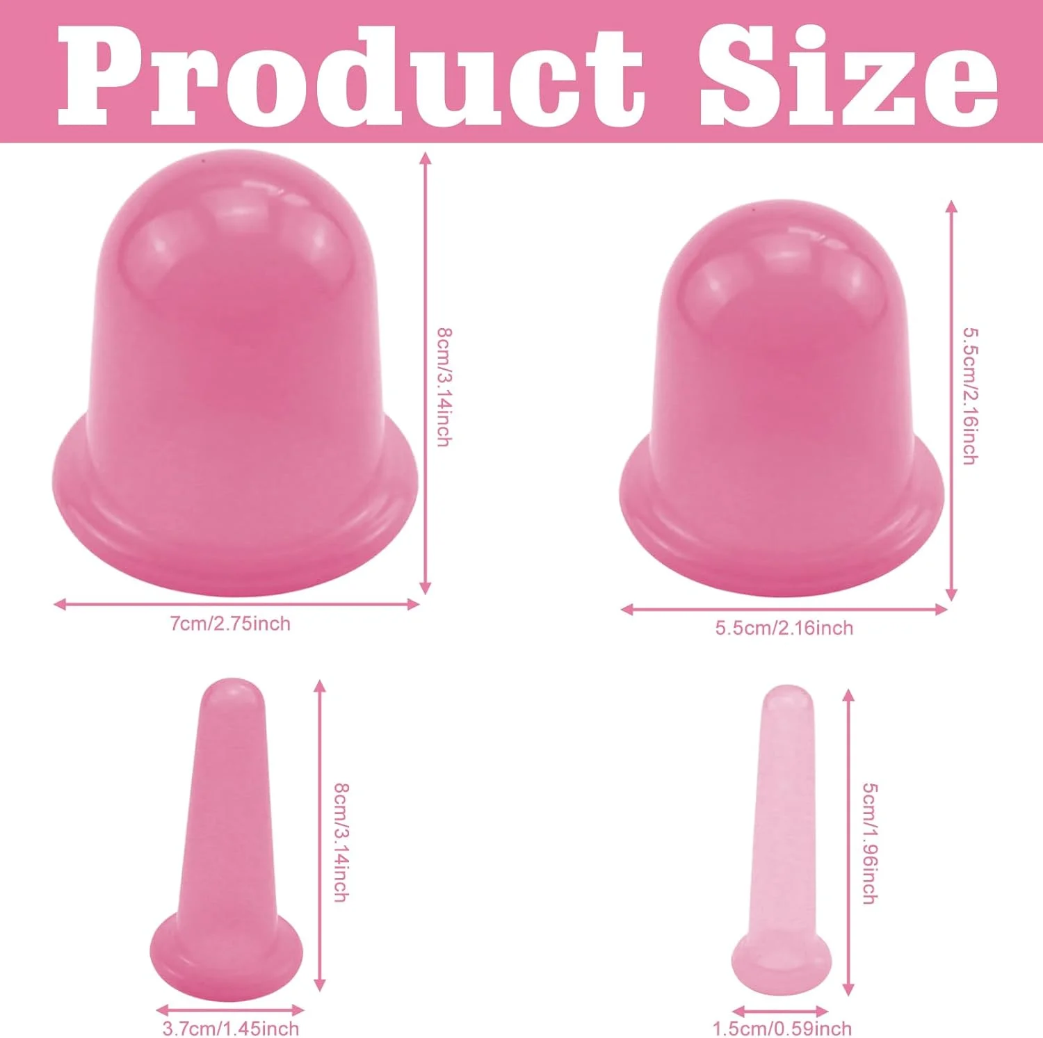 مجموعه لیوان حجامت سیلیکونی: Nizirioo، ۷ عدد لیوان حجامت برای گردن، صورت و بدن، ضد پیری و ضد سلولیت، مناسب برای صورت و کل بدن