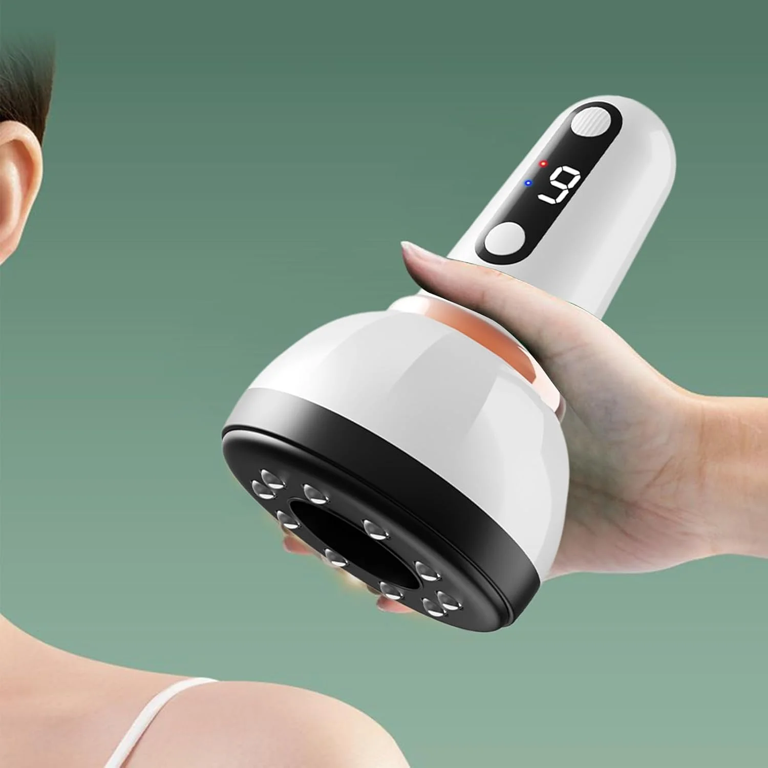 دستگاه کاپینگ - دستگاه وکیوم هوشمند - دستگاه ماساژ ۹ حالته ابزار خراش برای شانه، گردن، پشت، شکم، باسن، ران