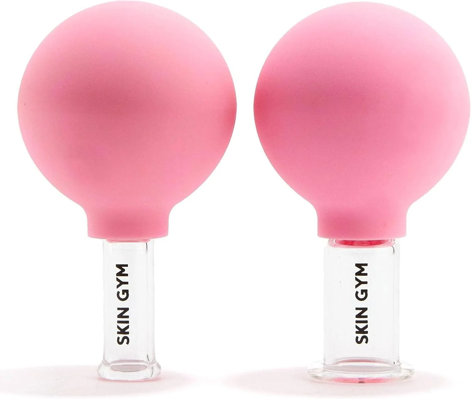 ست لیوان ماساژ صورت اسکین جیم، ابزار لیوان شیشه ای برای ماساژ صورت، فرم دهی و تقویت چانه، خط فک و گردن، 2 عددی