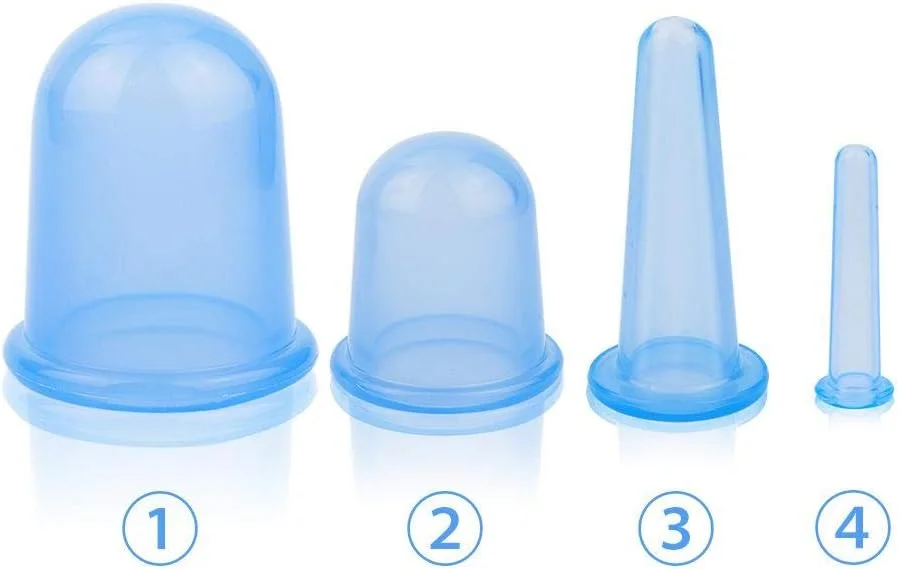 ست ۴ عددی ماساژ خلاء حجامت ضد سلولیت سیلیکونی برای بدن و صورت