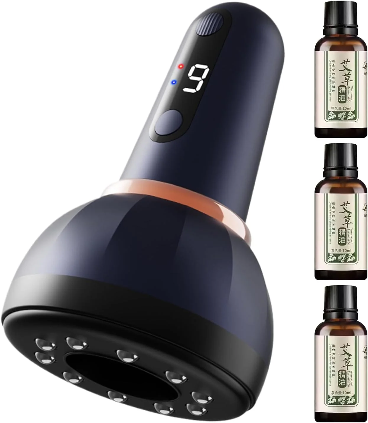 ماساژور حجامت - ماساژور حجامت برقی | دستگاه ماساژ ویبره 9 حالته ابزار خراش برای گردن، پشت، شانه، شکم و ران