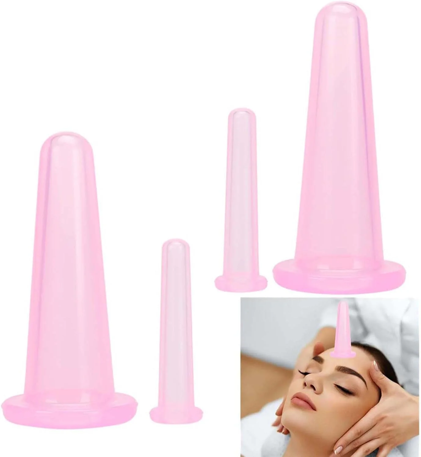 ست کاپینگ صورت، ست ۴ عددی کاپینگ سیلیکونی صورت، فنجان ماساژ خلاء، ست کاپینگ صورت، فنجان کاپینگ بدن، قوطی های خلاء، ماساژور ضد سلولیت