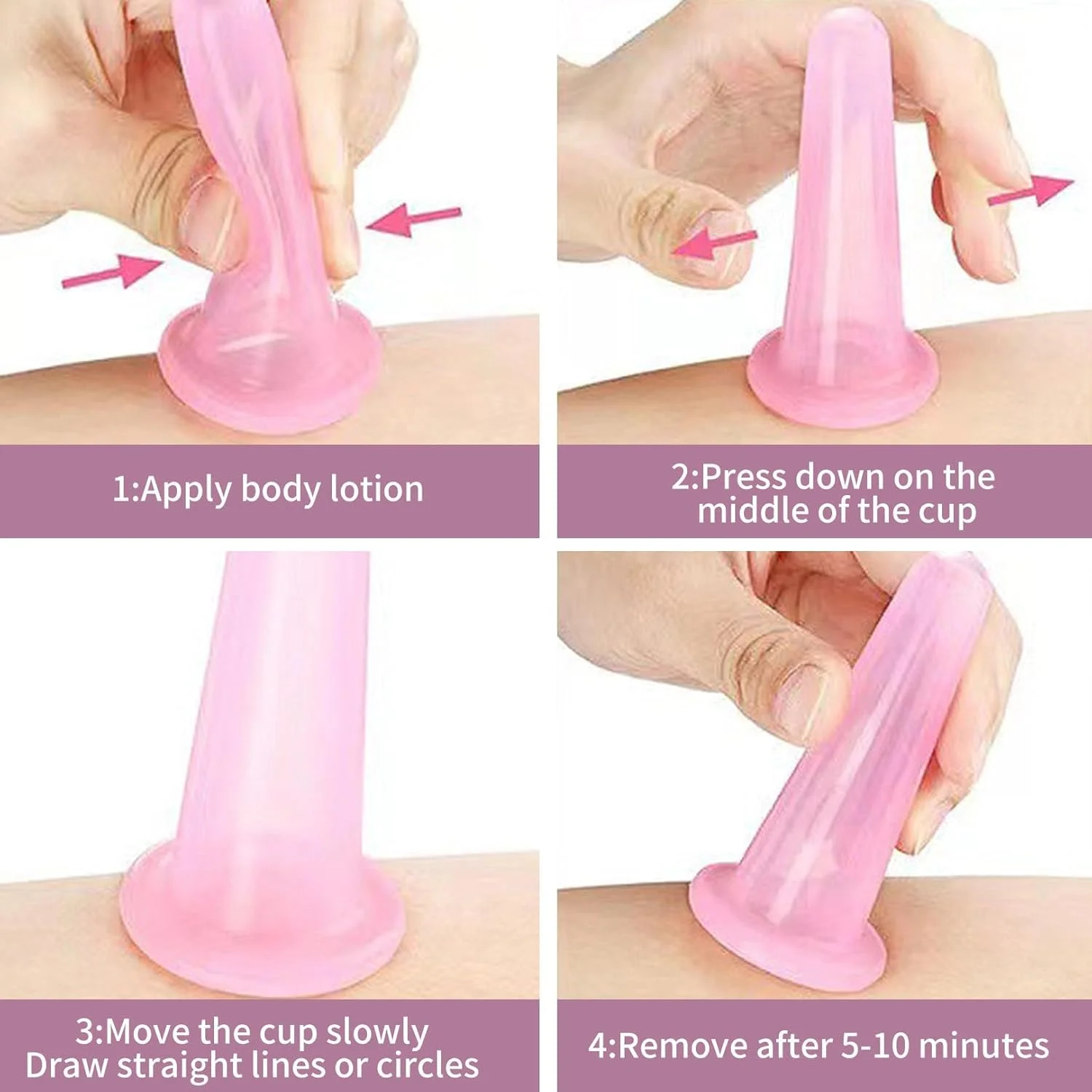 ست کاپینگ صورت، ست ۴ عددی کاپینگ سیلیکونی صورت، فنجان ماساژ خلاء، ست کاپینگ صورت، فنجان کاپینگ بدن، قوطی های خلاء، ماساژور ضد سلولیت