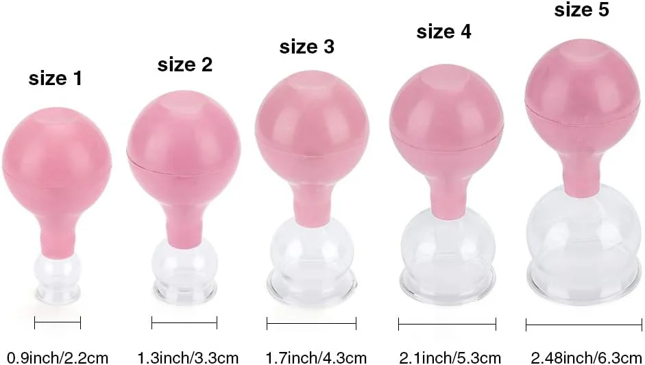 DFBTYG فنجان حجامت، فنجان های شیشه ای خلاء با سر لاستیکی، ابزار مراقبت بهداشتی ماساژ پشت، دستگاه درمان مکش