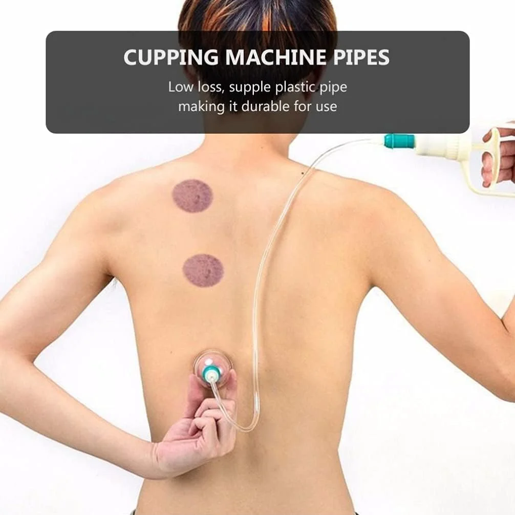 ۵ عدد لوله اتصال تراپی حجامت، شلنگ اتصال قابل استفاده مجدد برای ست حجامت، سفید