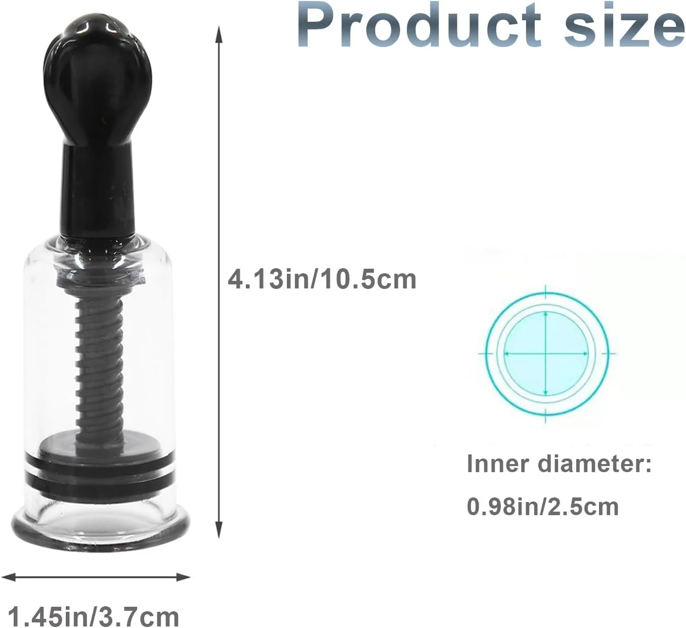ست حجامت DFsucces، مکنده، ست 2 عددی درمان حجامت، حجامت مکش خلاء چرخشی، درمان حجامت خلاء، برای تسکین درد و آرامش (مشکی)