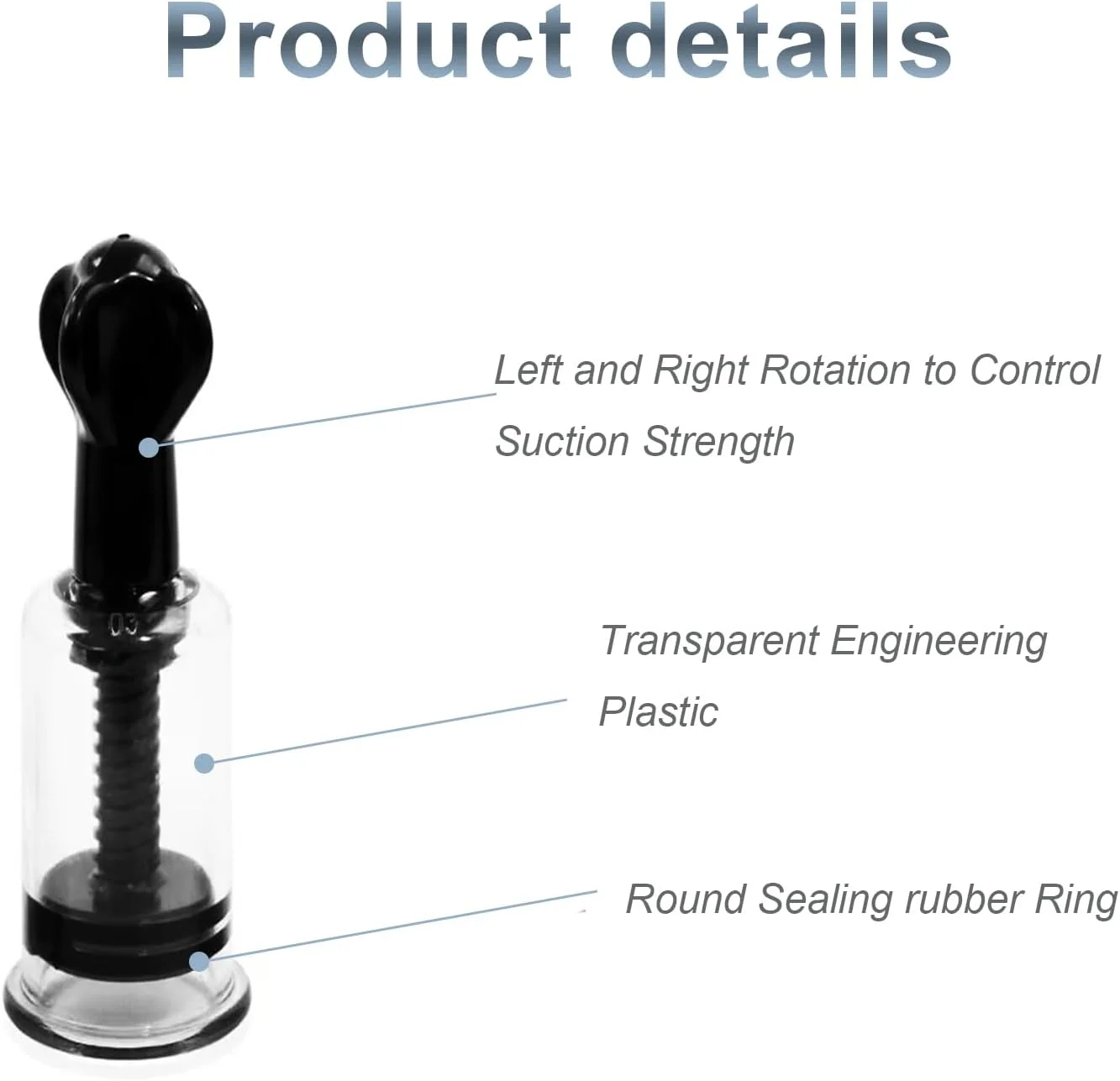 ست حجامت DFsucces، مکنده، ست 2 عددی درمان حجامت، حجامت مکش خلاء چرخشی، درمان حجامت خلاء، برای تسکین درد و آرامش (مشکی)