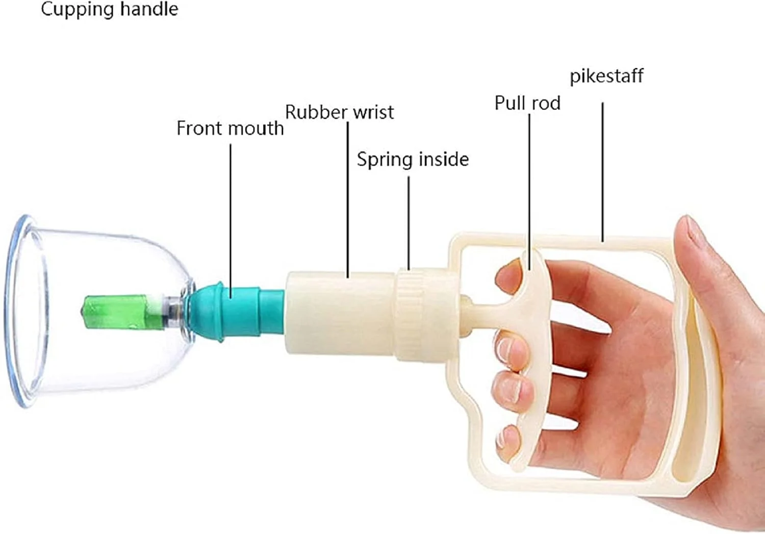 مجموعه حجامت ۱۲ عددی، مجموعه حجامت خلاء چینی، فنجان های U شکل با دسته پمپاژ، مجموعه های حرفه ای حجامت طب سوزنی چینی برای ماساژ مکش درمانی