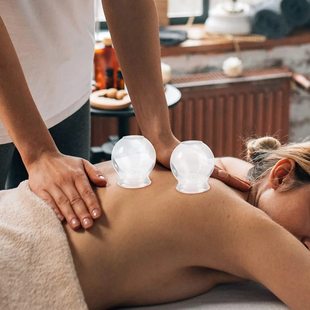 مجموعه ۷ عددی لیوان حجامت شیشه ای، تجهیزات حرفه ای حجامت خلاء چینی برای ماساژ حجامت سلولیت و تسکین درد کمر، مدل تصادفی