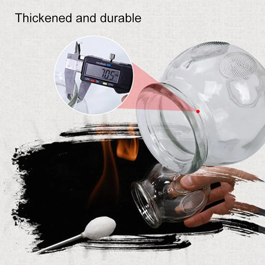 مجموعه ۸ عددی لیوان حجامت شیشه ای، بسته بندی ایمن در یونولیت سفارشی - شماره ۲