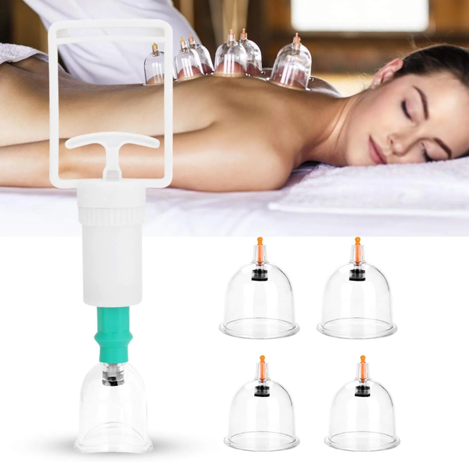 مجموعه حجامت بهداشتی، کیت فنجان مکش خلاء برای سم زدایی مواد زائد متابولیک مناسب هتل، اداره، منزل و اتاق خواب