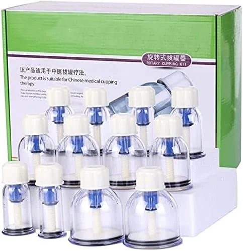 مجموعه حجامت ۱۲ عددی، دستگاه حجامت دستی چرخشی حرفه ای، دستگاه حجامت خانگی