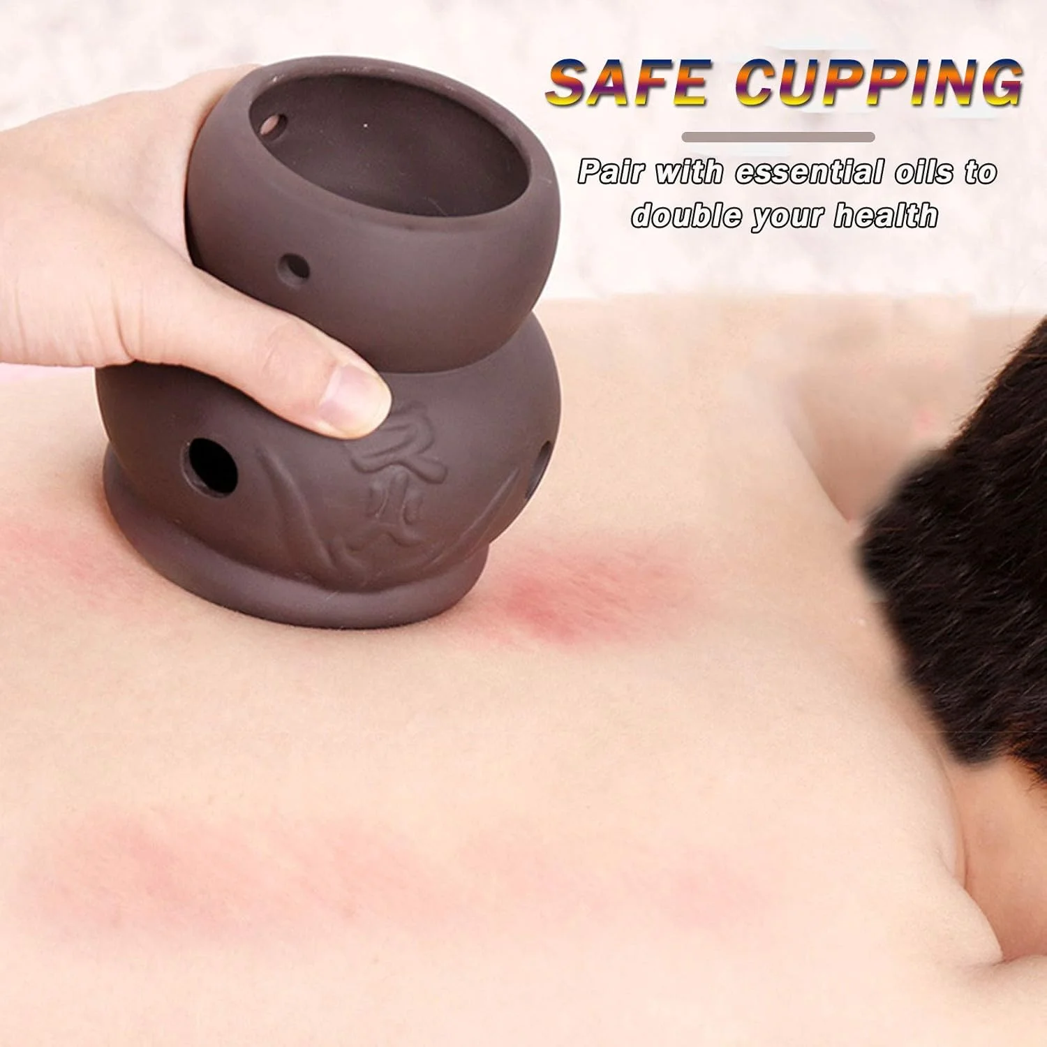 مجموعه لیوان شیشه ای حجامت با راهنمای استفاده و مراقبت های پس از آن، گوا شا چند منظوره، موکسیباسیون و حجامت