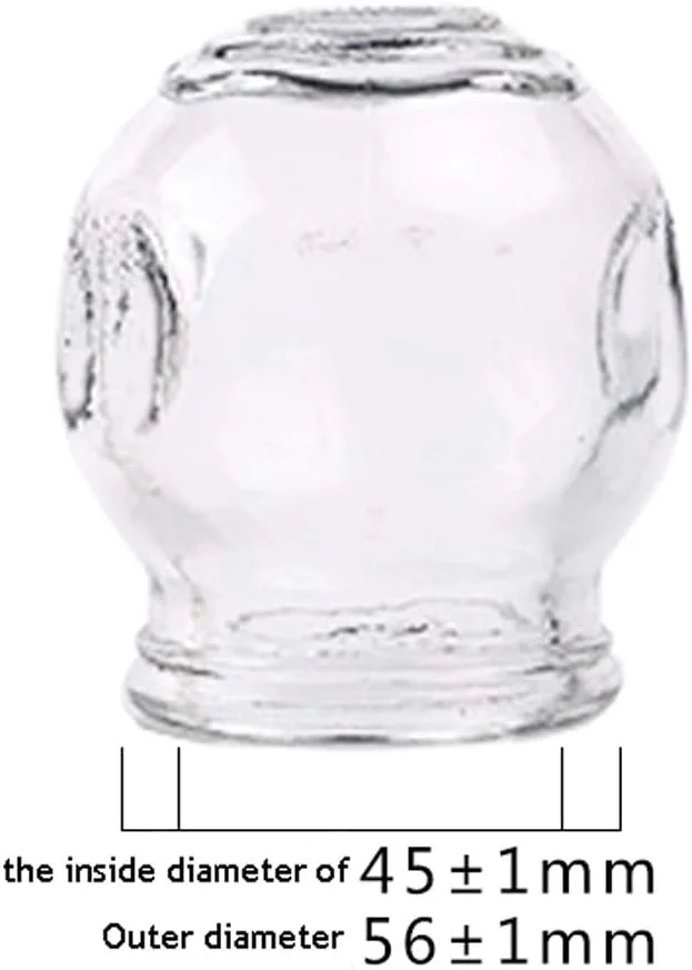 مجموعه ظروف حجامت شیشه ای آتش با سایزهای مختلف، تک/۵ فنجان (سایز: ۵۳ میلی متر)