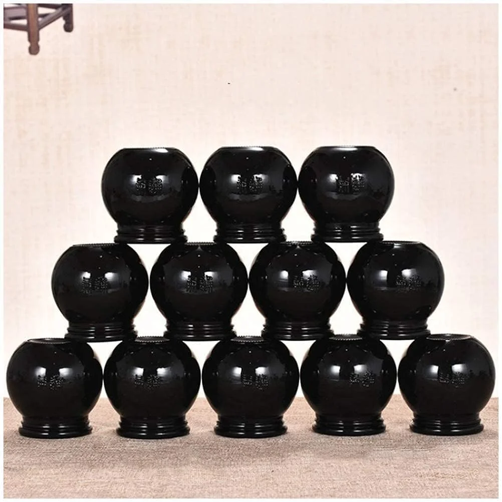 مجموعه حجامت 12 عددی، دستگاه حجامت شیشه ای ضخیم و ضد انفجار، مجموعه فنجان حجامت خلاء