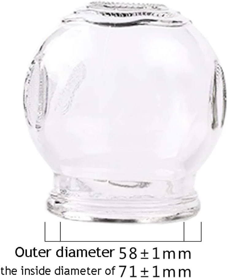 مجموعه ظروف حجامت شیشه ای آتش با سایزهای مختلف - 5 عدد (سایز: 58 میلی متر)