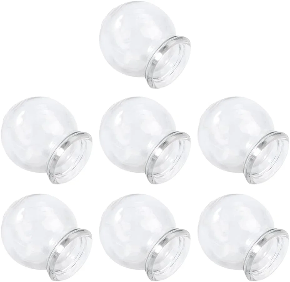 ست ۷ عددی لیوان حجامت شیشه ای، ابزار حجامت درمانی چینی برای متخصصان