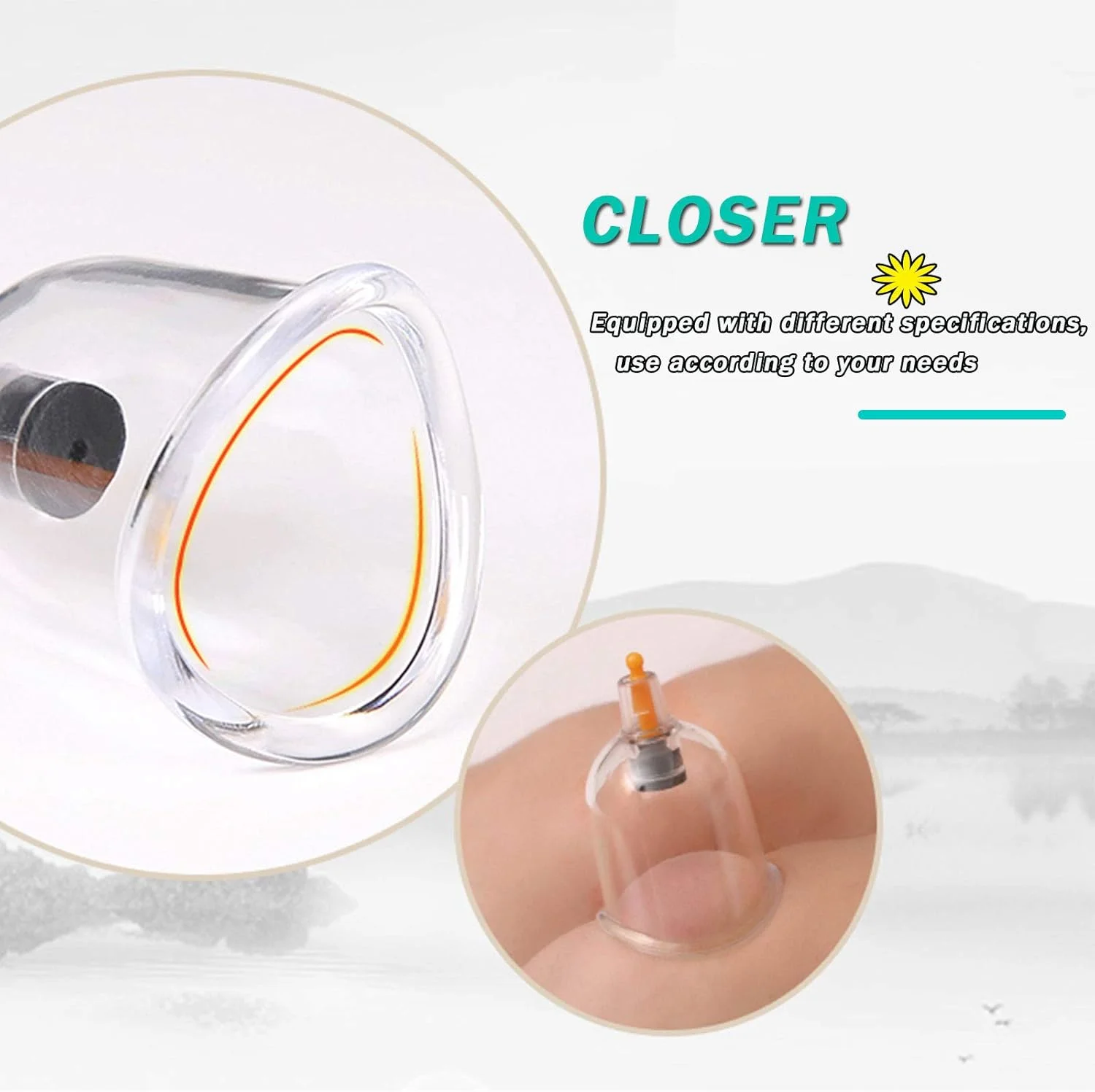 مجموعه حجامت خلاء ۲۴ عددی، مجموعه های حرفه ای حجامت چینی بیومغناطیسی با فنجان های بزرگ، مناسب برای استفاده در منزل مجموعه حجامت خلاء ۲۴ عددی، مجموعه های حرفه ای حجامت چینی بیومغناطیسی با فنجان های بزرگ، مناسب برای استفاده در منزل