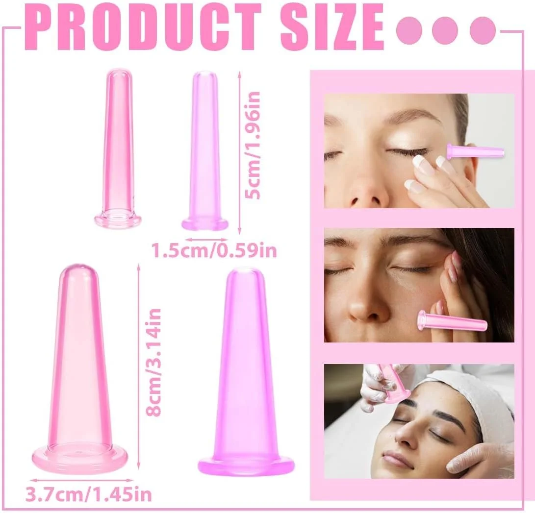 ست ۴ عددی فنجان ماساژ سیلیکونی، فنجان ضد سلولیت