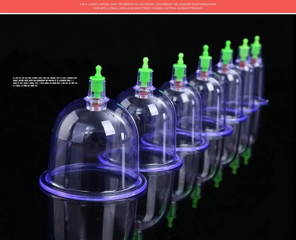 مجموعه درمانی حجامت حرفه ای EGEN - 12 فنجان مکش هوا با دسته پمپاژ، تجهیزات پزشکی چینی (12 قطعه/مجموعه)