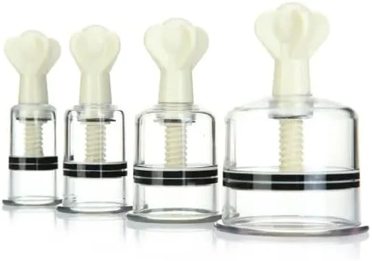 EKIN فنجان مکش خلاء طب فشاری، ضد سلولیت، کیت حجامت چرخشی، فنجان ماساژ درمانی بدن، ست حجامت شیشه ای آرامش بخش عضلات چینی (XL)