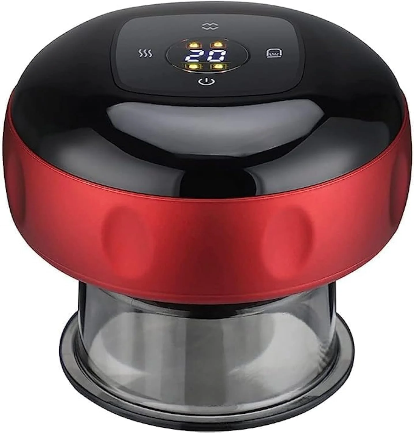 مجموعه حجامت الکتریکی - با نور قرمز برای تسکین درد - مجموعه حجامت هوشمند با 6 سطح دما و مکش برای پشت، شانه و گردن