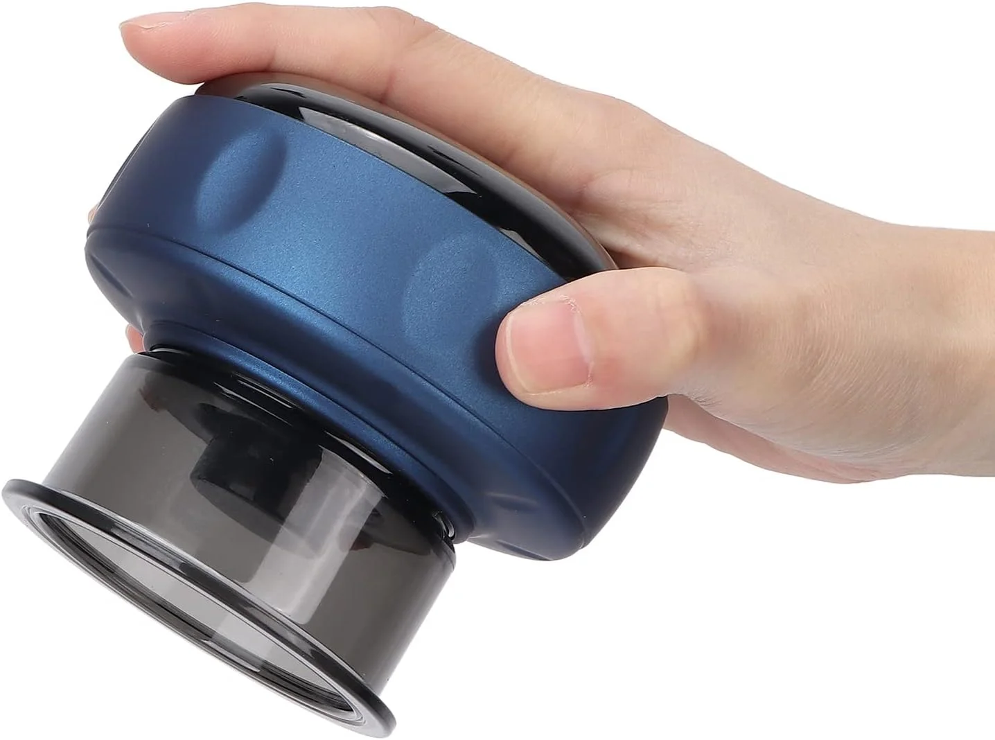 دستگاه ماساژور حجامت الکتریکی، گوا شا اسپا با 6 حالت کمپرس گرم، دستگاه ماساژ حجامت مکشی هوشمند برای پشت گردن بازو پا، درمان حجامت پویا قابل شارژ USB (آبی)