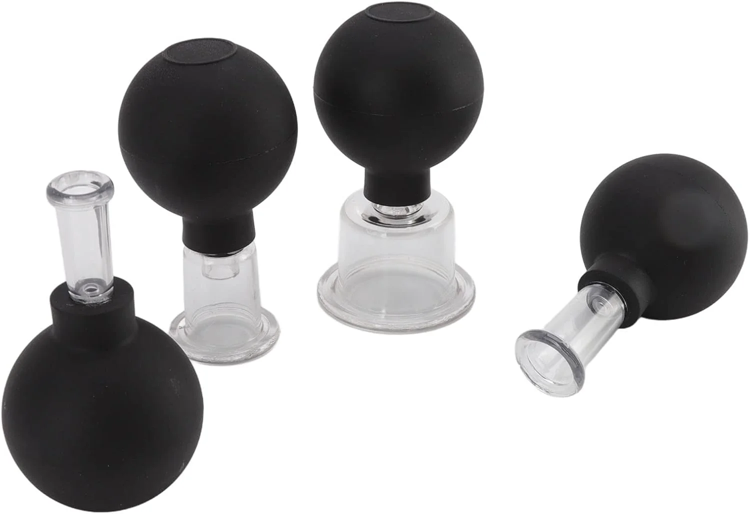 ماساژور صورت شیشه ای، ست ۴ عددی کاربردی ماساژ صورت برای درمان