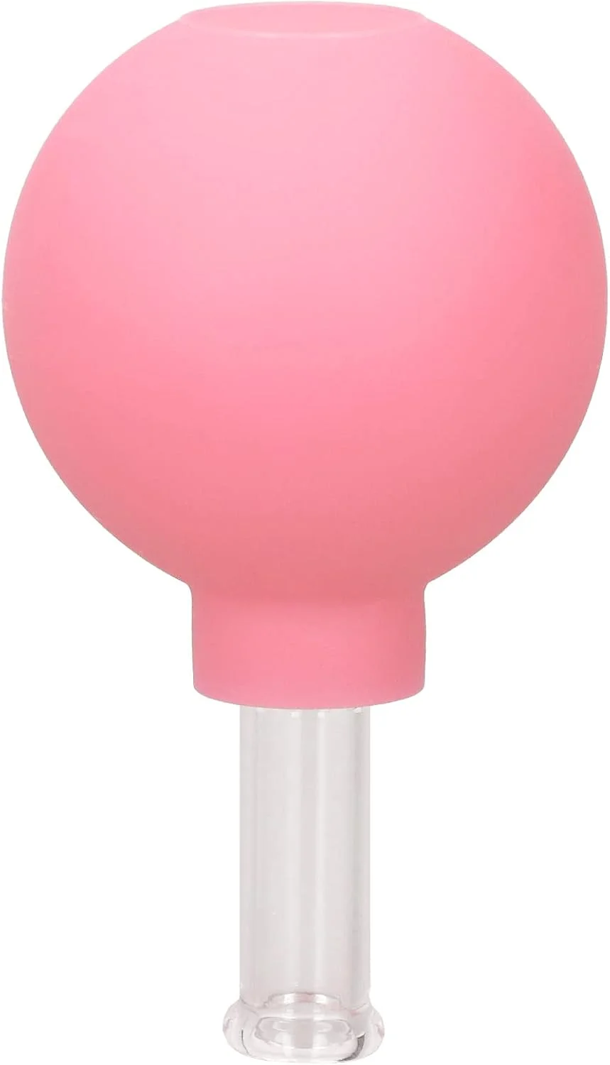 لیوان حجامت صورت، لیوان سیلیکونی مکش خلاء، مراقبت از زیبایی پوست لطیف، لیوان ماساژ مکش خلاء برای استفاده خانگی (تکی صورتی شماره 1)