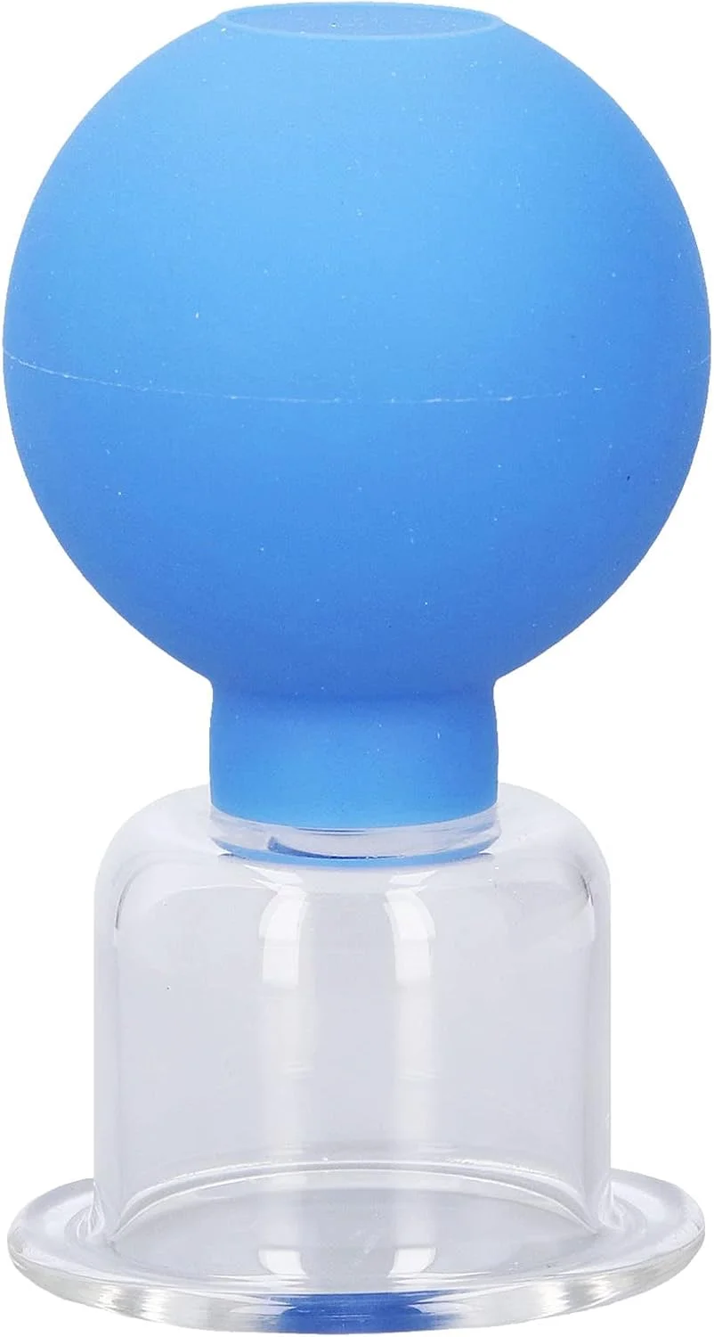 لیوان حجامت صورت، لیوان سیلیکونی وکیوم برای مراقبت از پوست لطیف، لیوان های ماساژ مکش وکیوم برای استفاده خانگی (آبی شماره 4 تکی)