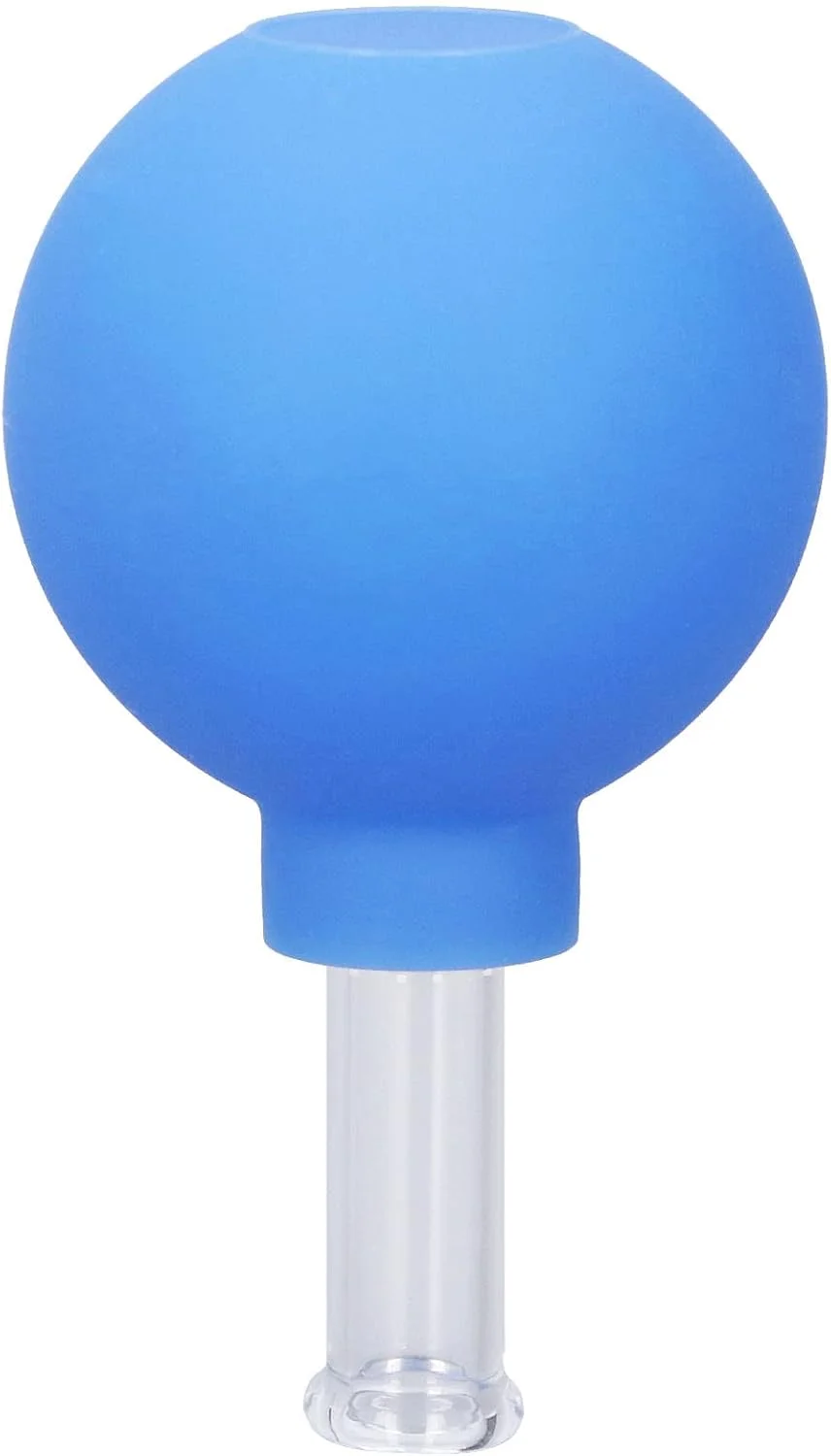 لیوان حجامت صورت، لیوان سیلیکونی وکیوم برای مراقبت از لطافت پوست، لیوان های ماساژ مکش وکیوم برای استفاده خانگی (آبی شماره 1 تکی)